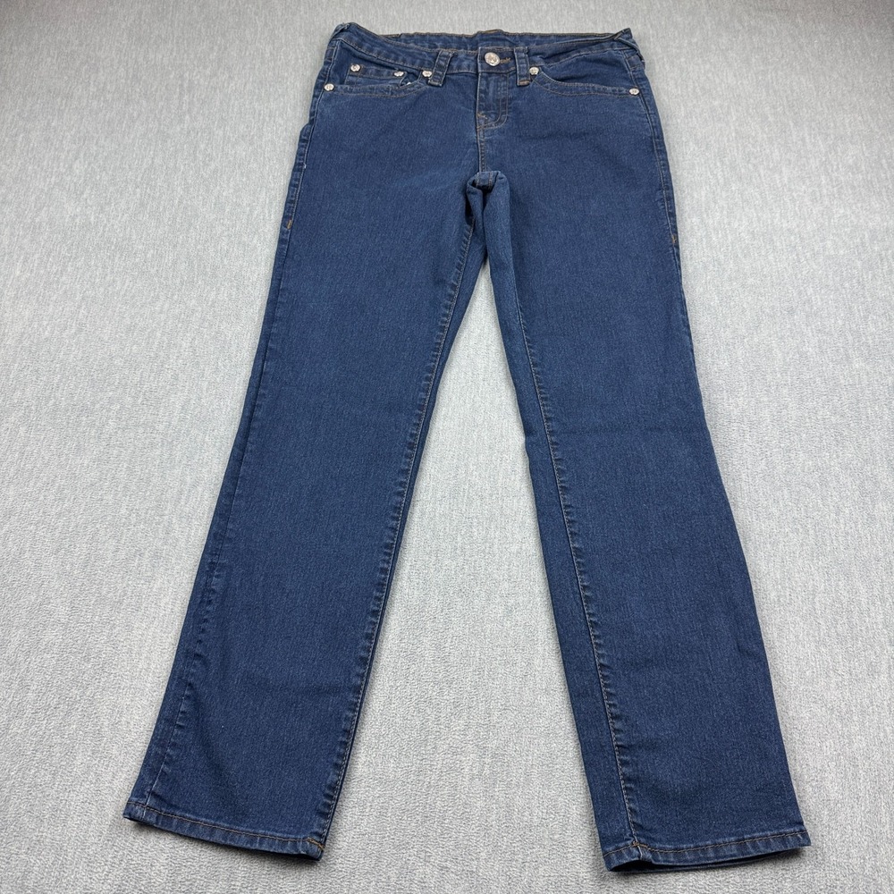 True Religion Jeans Womens 16 Fits 30x29 Blue‎ Geno Relaxed Slim Denim Dark Wash